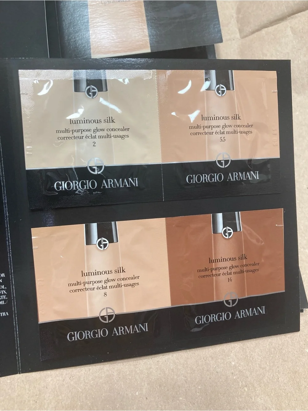 Giorgio Armani luminous silk multi purpose glow concealer samples